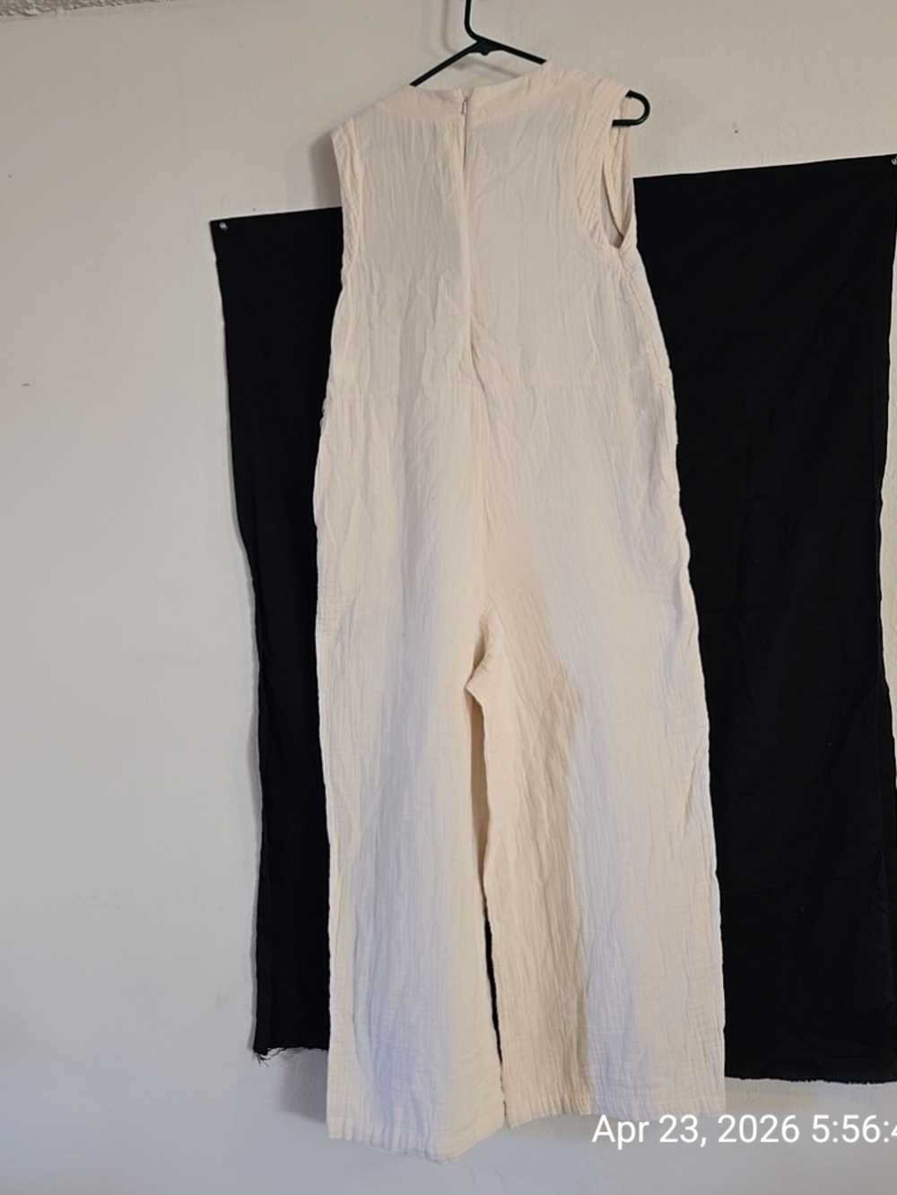 dip Cream Sleeveless Wide-Leg Jumpsuit